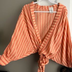 Free people wrap shirt/cover up